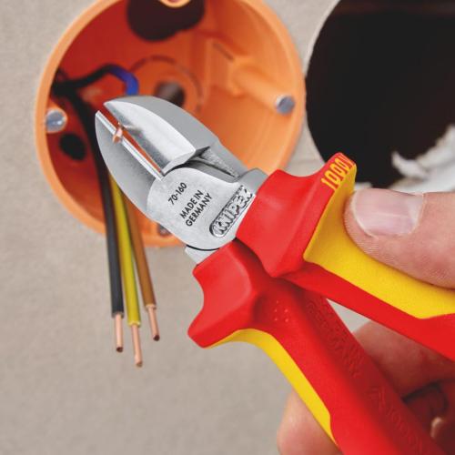Knipex Diagonal Cutter Insulated Multi-component Grips VDE Chrome-plated 160mm 70 06 160